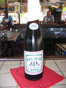 The local brew.  They say if you drink too much of this  you develop a  "belikini line" around the middle...