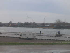The view from Scott's window in the hotel.  Europe has terrible weather in the winter.