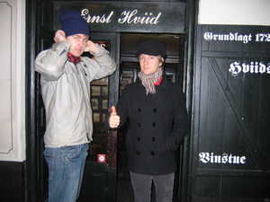 Scott met with a few friendly Danes who were fellow members of "Beer Drinkers for Christ".