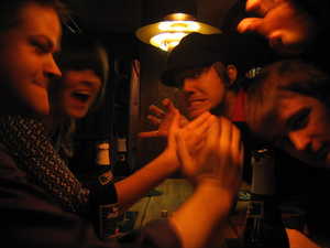 Then they arm wrestled some.